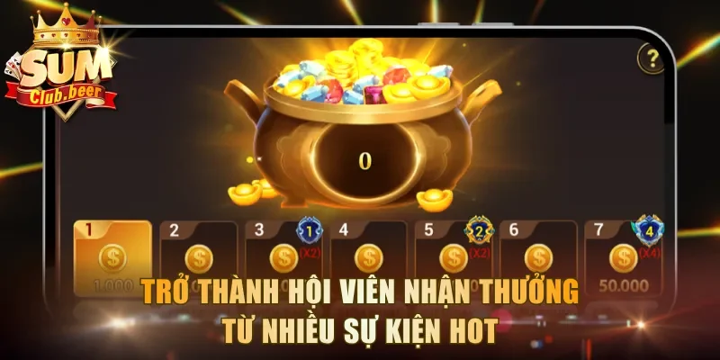 Trở thành hội viên nhận thưởng từ nhiều sự kiện hot
